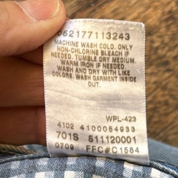 Rare vintage Levi’s 511 faded perfectly distressed jeans size 34 unisex straight - Picture 17 of 17